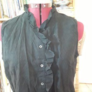 Short sleeve linen/cotton blouse